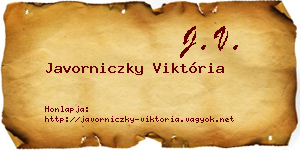 Javorniczky Viktória névjegykártya