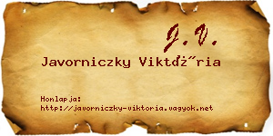 Javorniczky Viktória névjegykártya