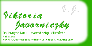 viktoria javorniczky business card